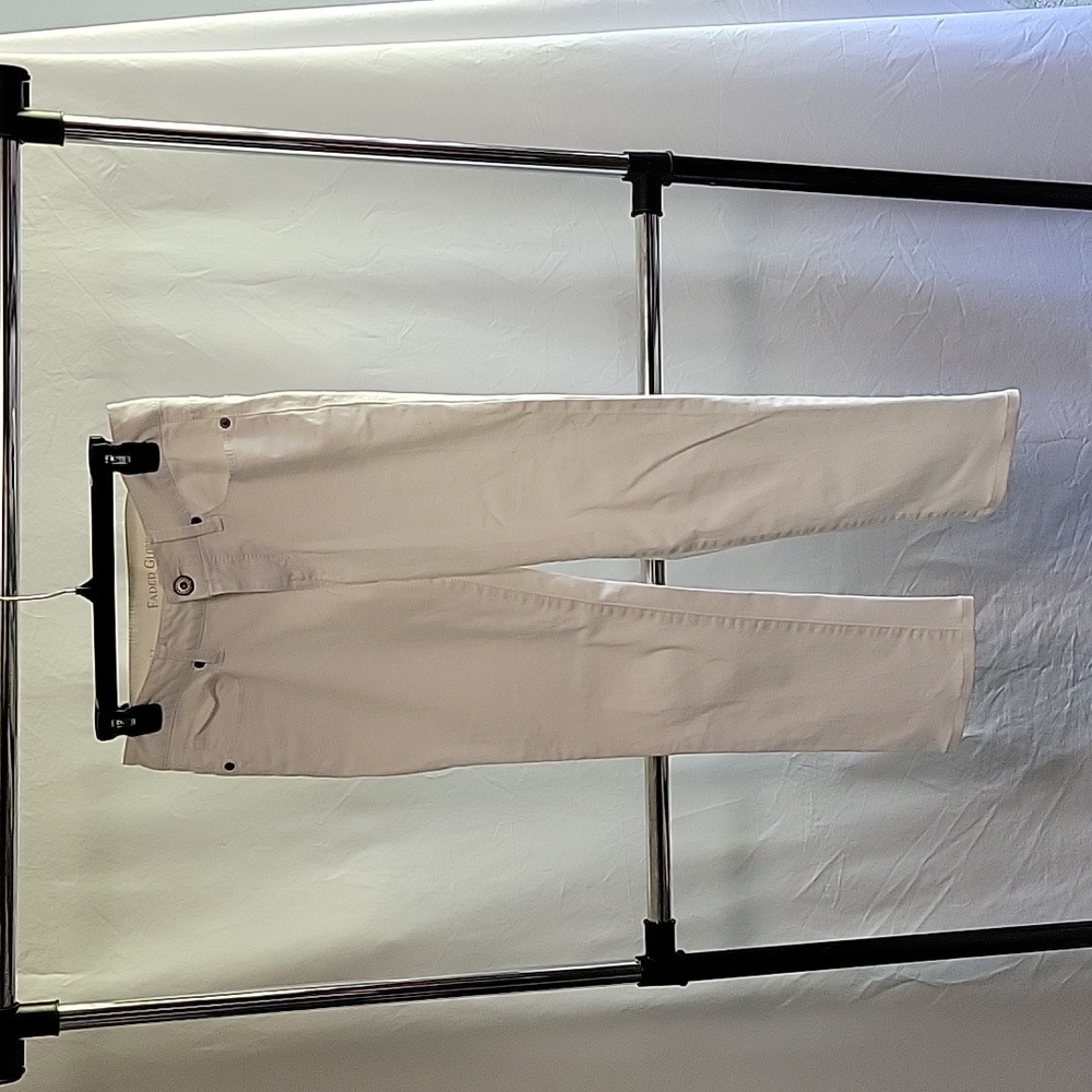 Straight Leg White Denim Jeans